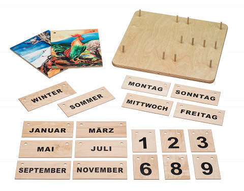 Holzkalender immerwährend Montessori-Material