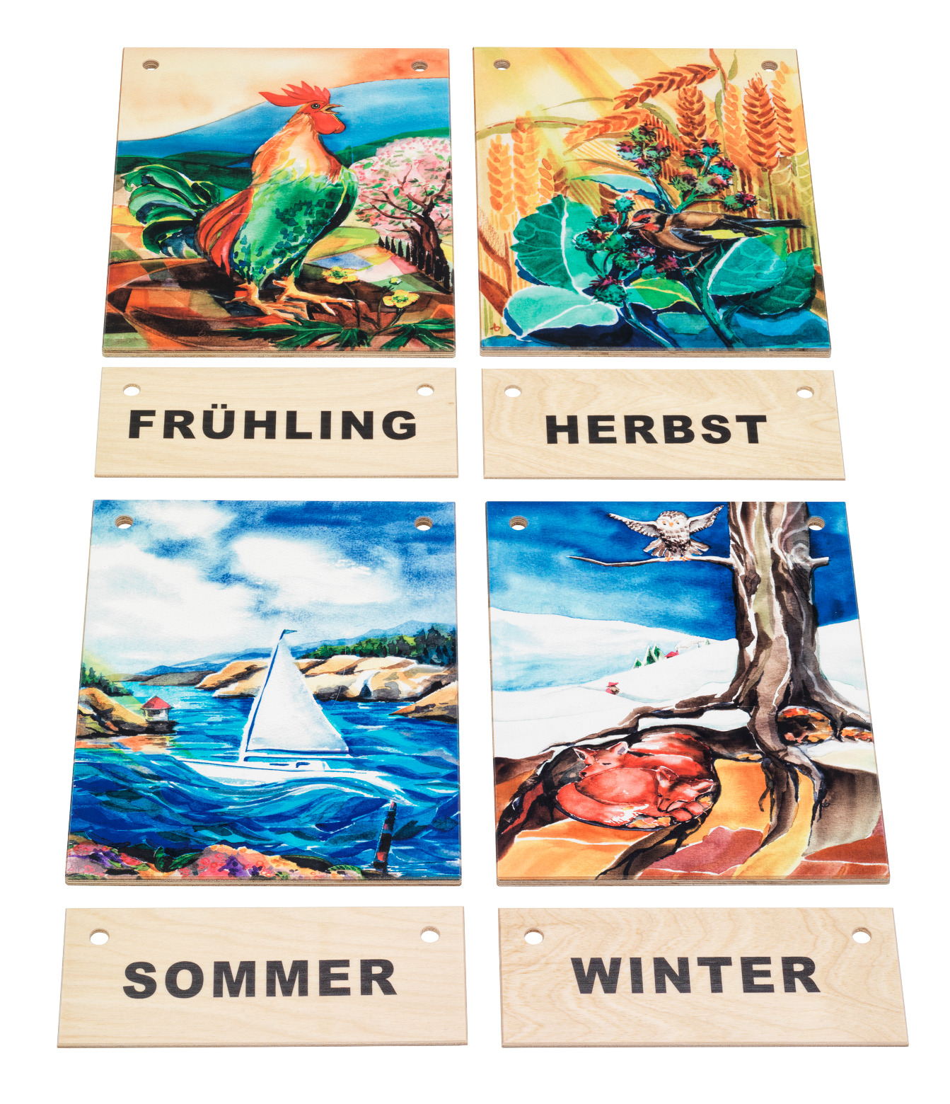 Holzkalender Vier Jahreszeiten Dauerkalender | Montessori-Shop.de