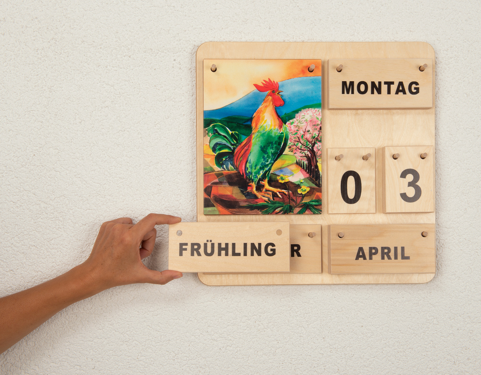 Holzkalender Vier Jahreszeiten Dauerkalender | Montessori-Shop.de