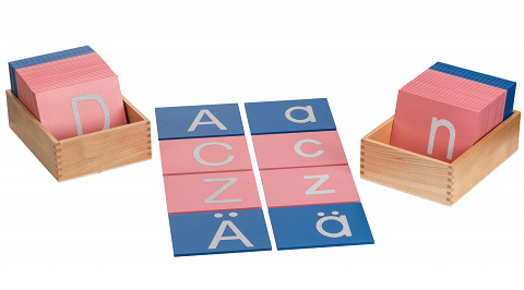 Montessori-Material Bustaben in der Vorschule lernen