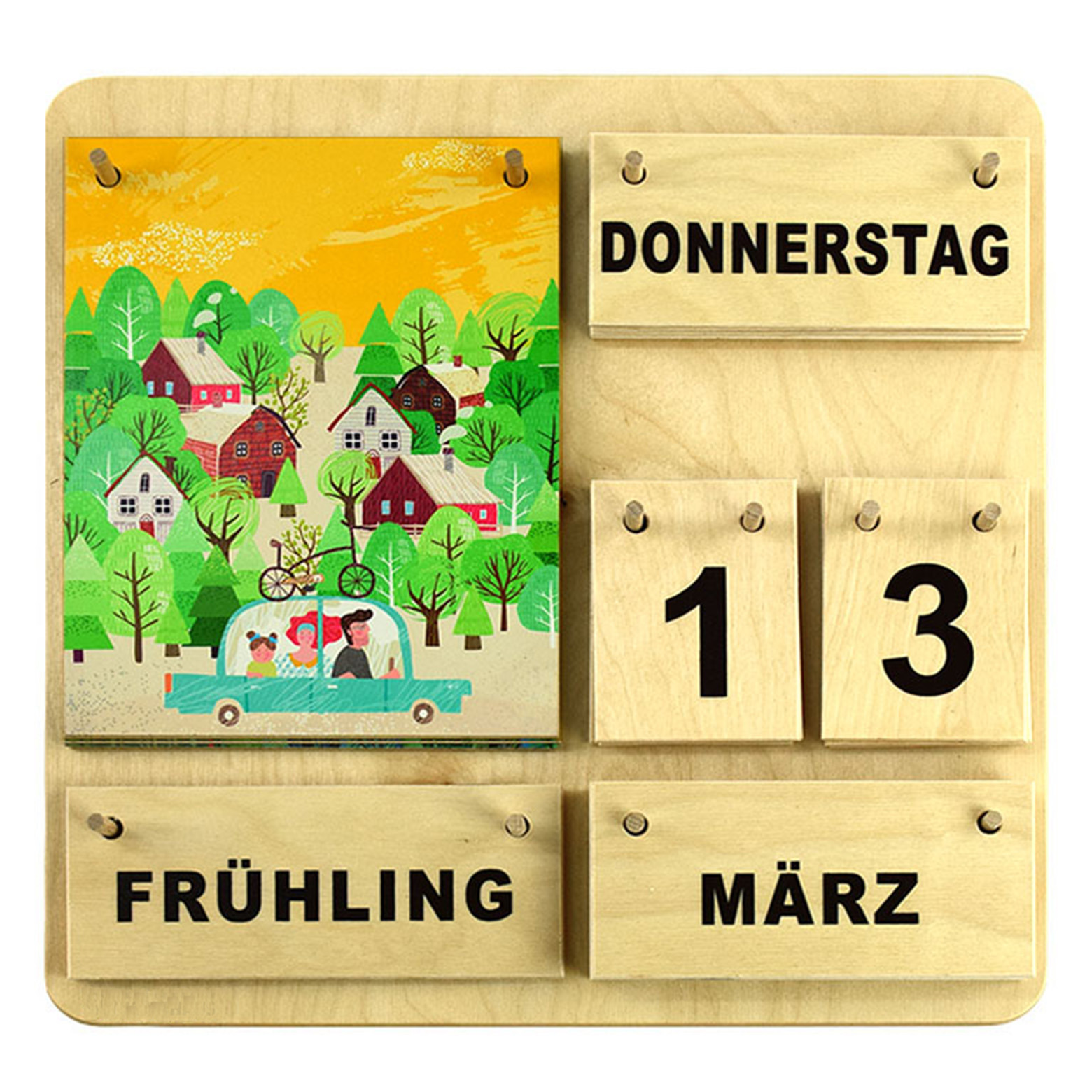 Montessori Kalender aus Holz für Kindergarten & Co.  Montessori-Shop.de