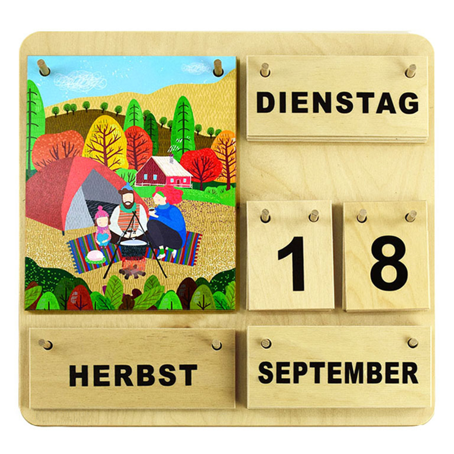 Montessori Kalender aus Holz für Kindergarten & Co.  Montessori-Shop.de