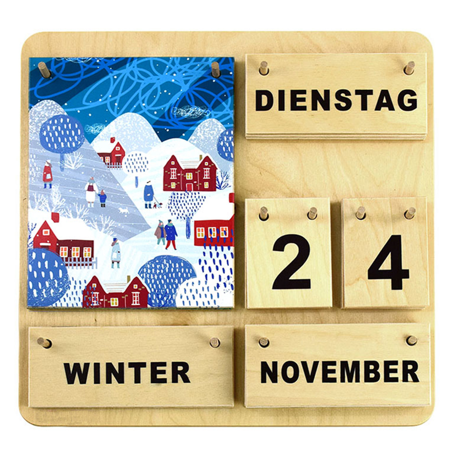 Montessori Kalender aus Holz für Kindergarten & Co.  Montessori-Shop.de