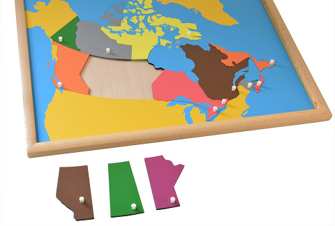 Montessori Puzzle Kanada zur Freiarbeit Erdkunde