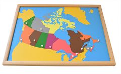 Montessori-Material Puzzlekarte Kanada