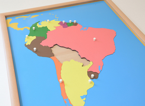 Montessori Landkarten Puzzle Südamerika