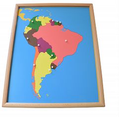 Montessori-Material Holzpuzzle Kontinente