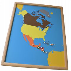 Montessori-Material Nordamerika Puzzle