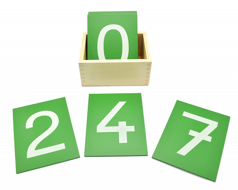 Montessori Sandpapierziffern zum Lernen der Zahlen 0 - 10
