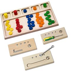 Montessori-Material Tastsinn fördern