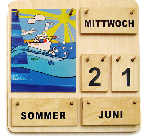 Montessori Kalender Dauerkalender aus Holz