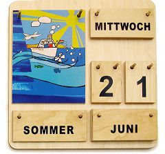 Montessori Kalender Dauerkalender aus Holz
