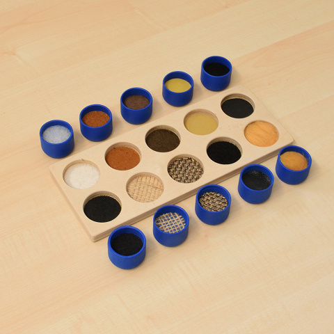 Montessori Memo Zuordnungsspiel Oberflächen Eigenschaften.