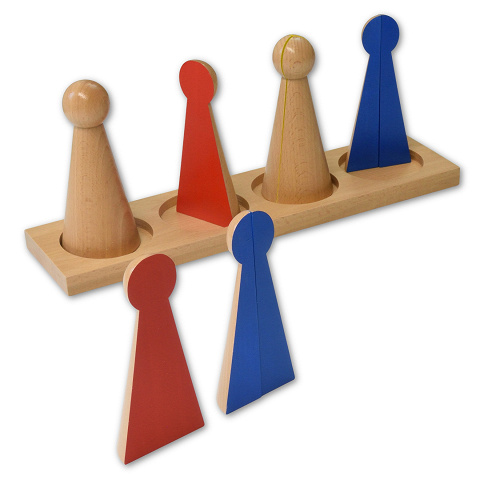 Bruchkegel Montessori-Material zum Brüche verstehen.