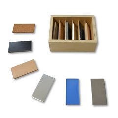 Montessori Material Wärmeleittäfelchen in Holzbox